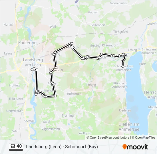 40 Bus Line Map