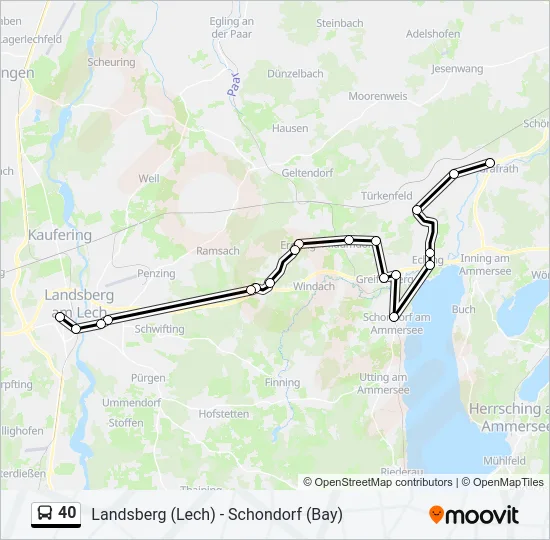 40 Bus Line Map