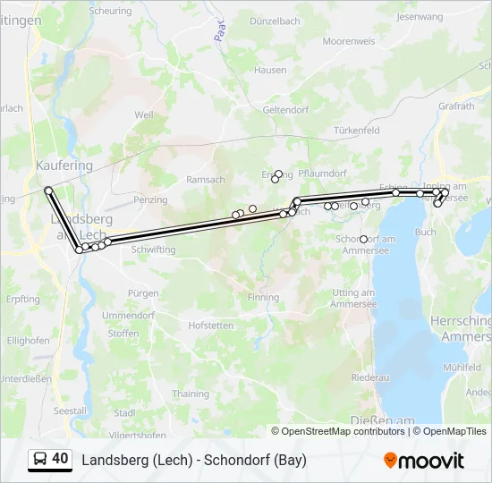 40 Bus Line Map