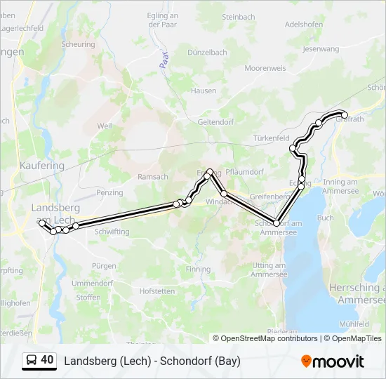 40 Bus Line Map