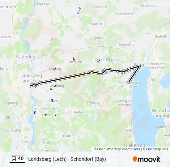 40 Bus Line Map