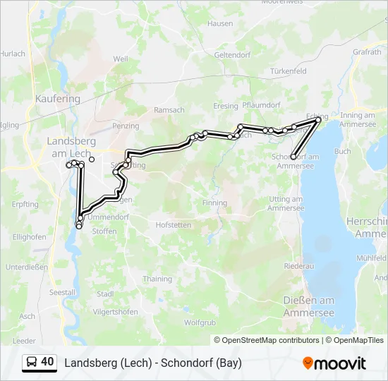 40 Bus Line Map
