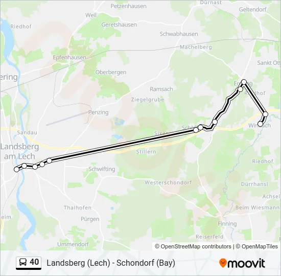 40 Bus Line Map