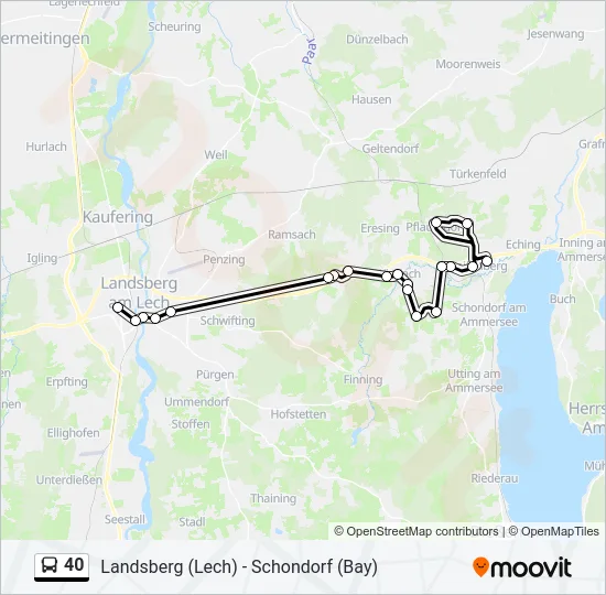 40 Bus Line Map