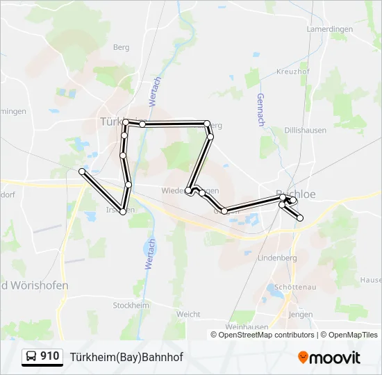 910 Bus Line Map