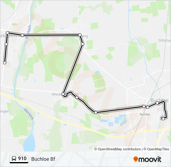 910 Bus Line Map