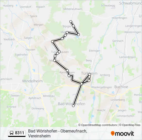 8311 Bus Line Map
