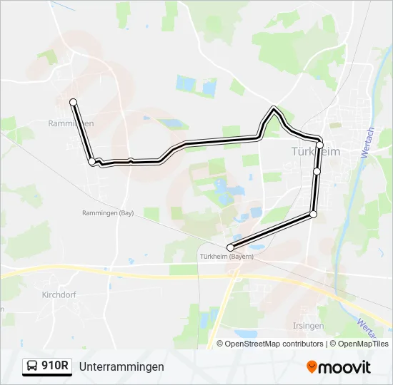 910R Bus Line Map