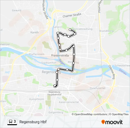 3 Bus Line Map