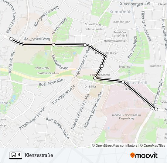 4 bus Line Map