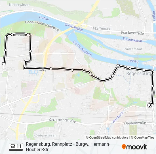 11 Bus Line Map