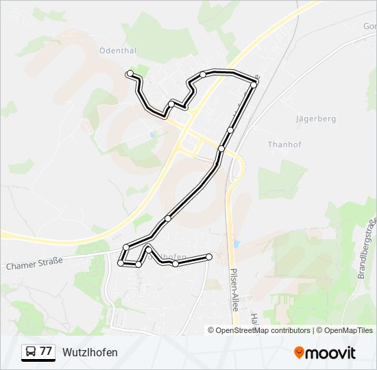 77 bus Line Map