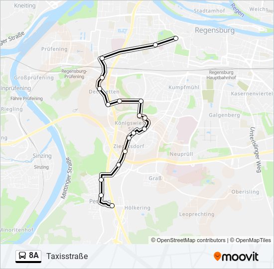 8A bus Line Map