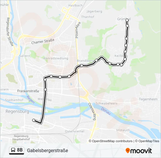 8B Bus Line Map