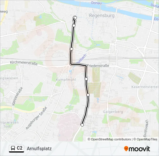 Автобус C2: карта маршрута