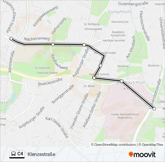 C4 bus Line Map