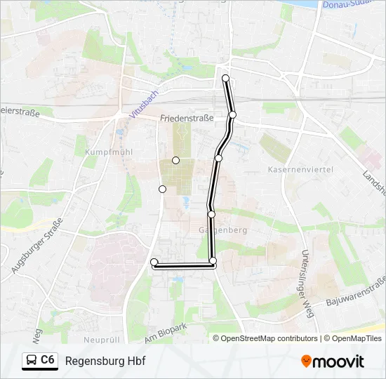 C6 Bus Line Map