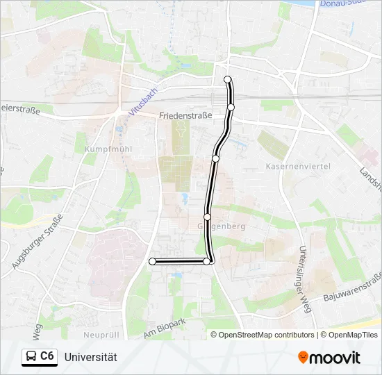 C6 Bus Line Map