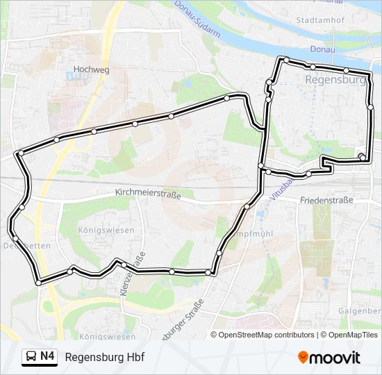 Автобус N4: карта маршрута