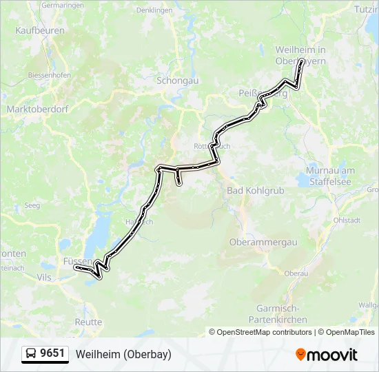  9651: карта маршрута