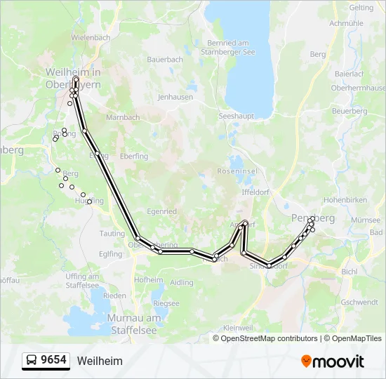  9654: карта маршрута