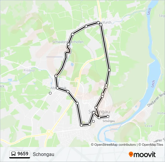  9659: карта маршрута