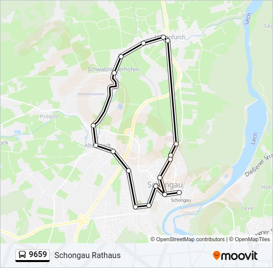  9659: карта маршрута