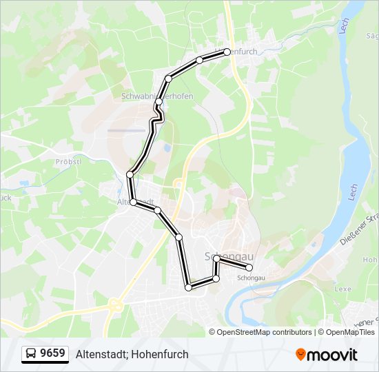  9659: карта маршрута