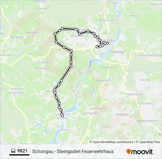  9821: карта маршрута