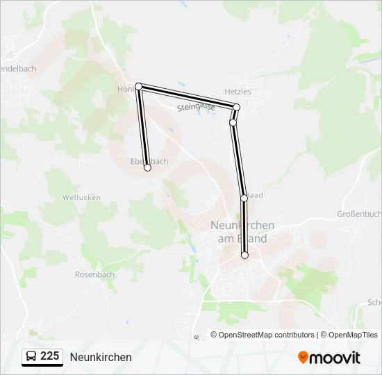 225 Bus Line Map