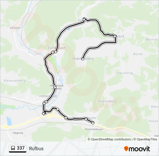 337 Bus Line Map
