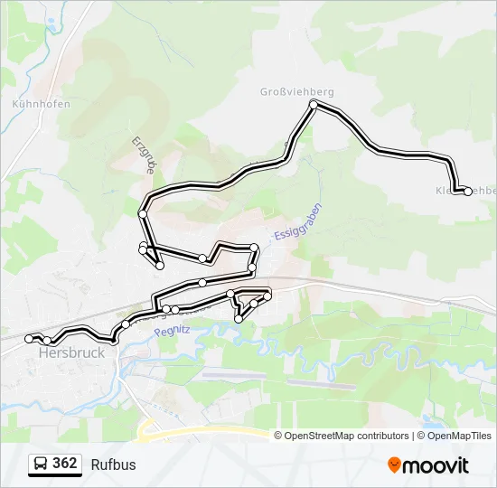 362 Bus Line Map