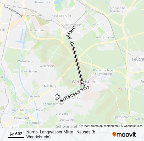 602 Bus Line Map