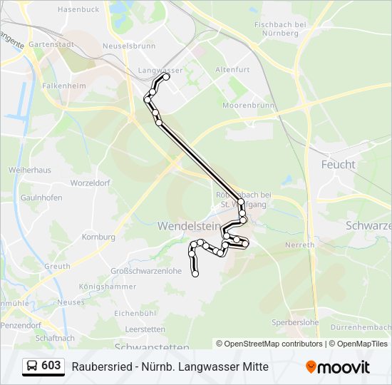 603 Bus Line Map