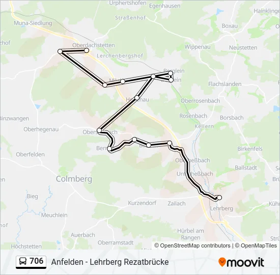 706 Bus Line Map