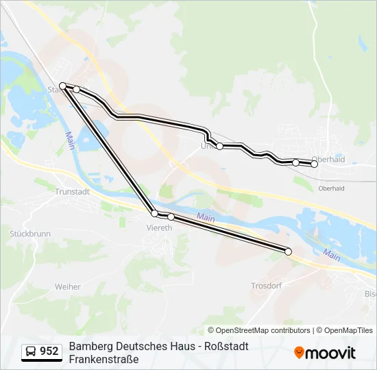 Автобус 952: карта маршрута