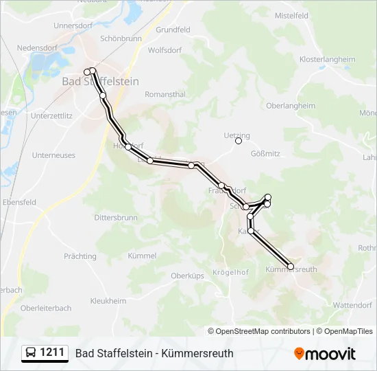 1211 Bus Line Map