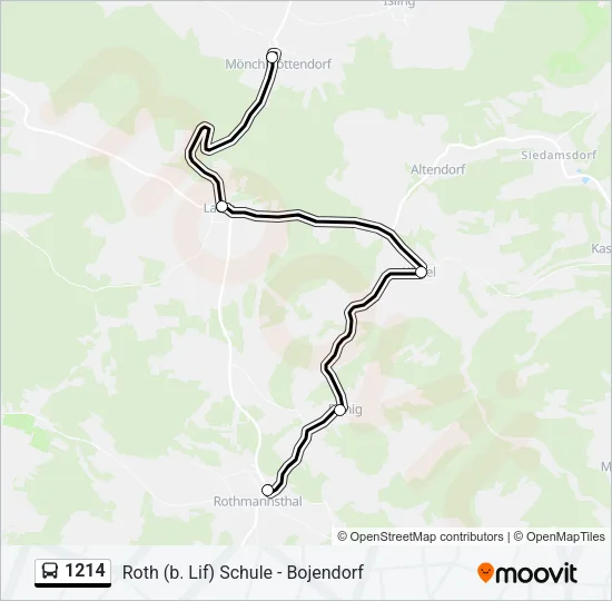 1214 Bus Line Map