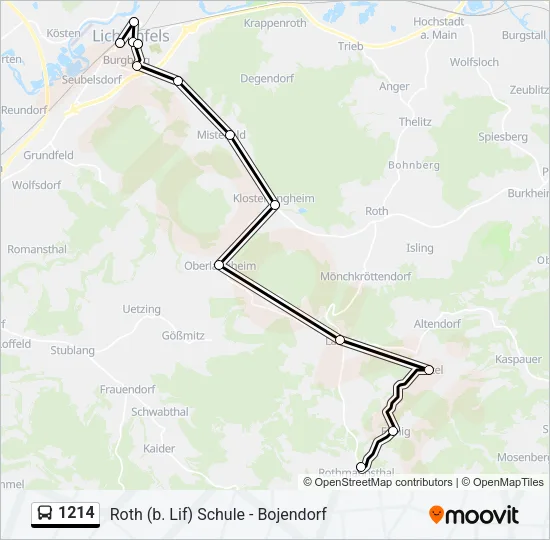 1214 Bus Line Map