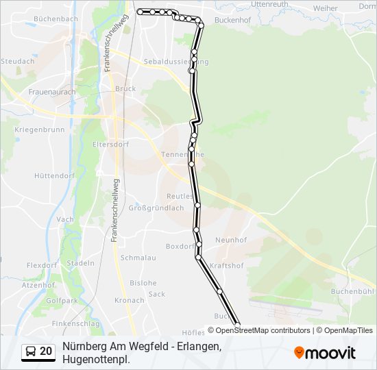 20 bus Line Map