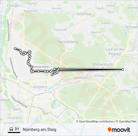 31 Bus Line Map