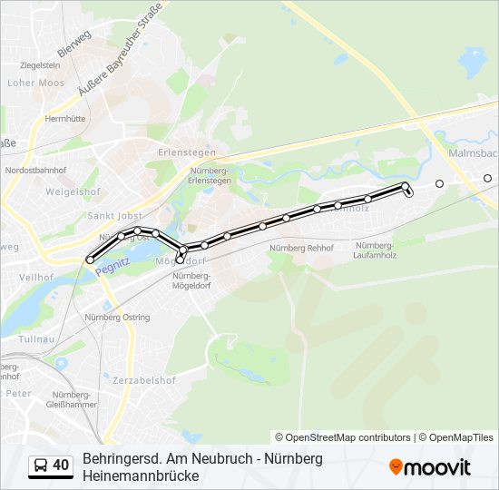 40 bus Line Map