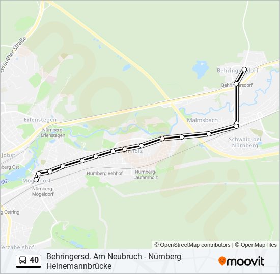 40 bus Line Map