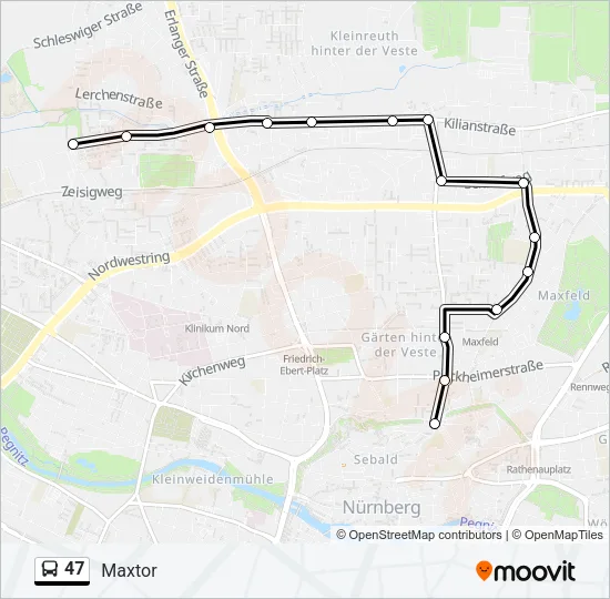 Автобус 47: карта маршрута