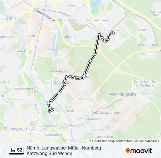 52 bus Line Map