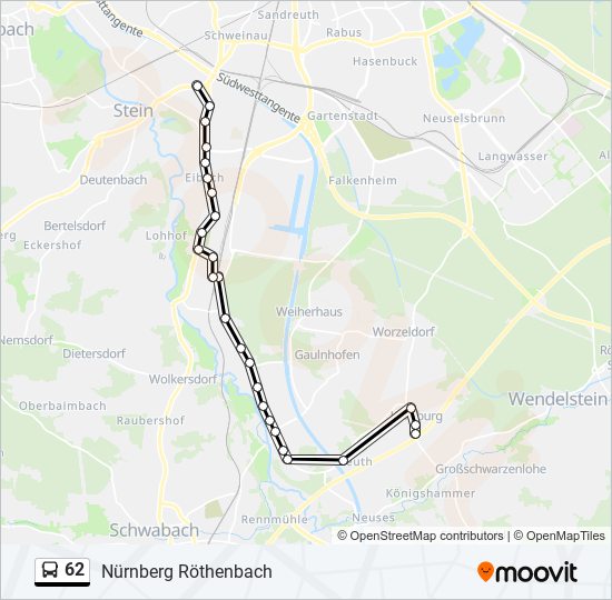 Автобус 62: карта маршрута