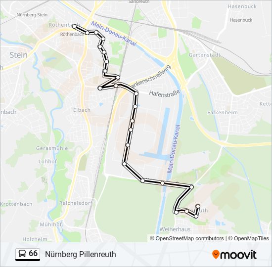 66 bus Line Map