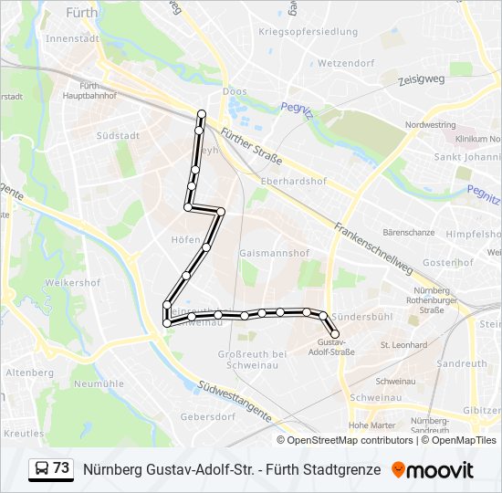 73 bus Line Map