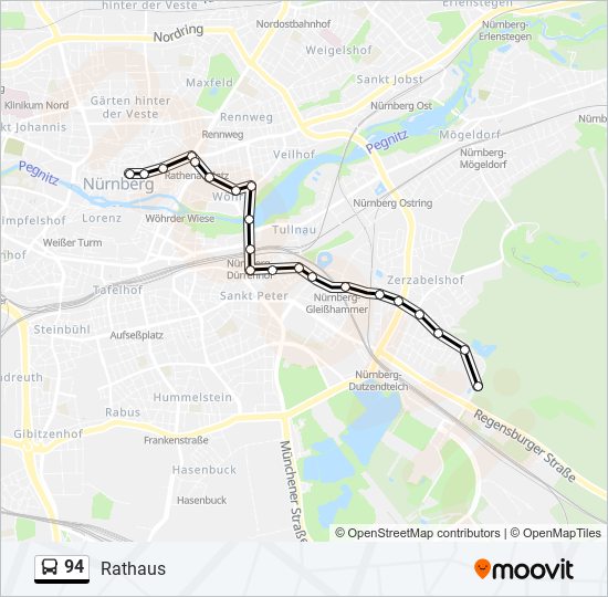 94 bus Line Map