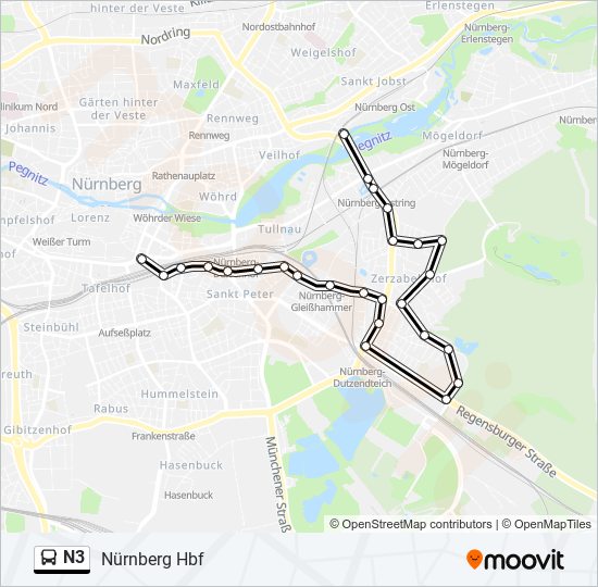 Автобус N3: карта маршрута